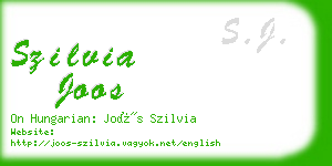 szilvia joos business card